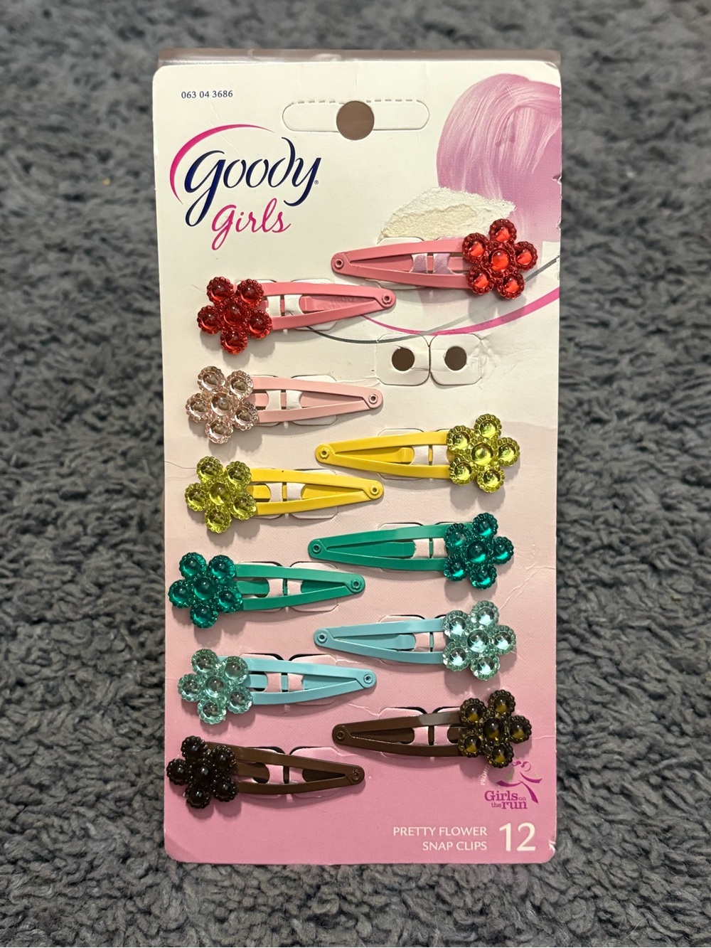 NWT Multicolor Flower Snap Clips - Pack of 11 (one is missing)